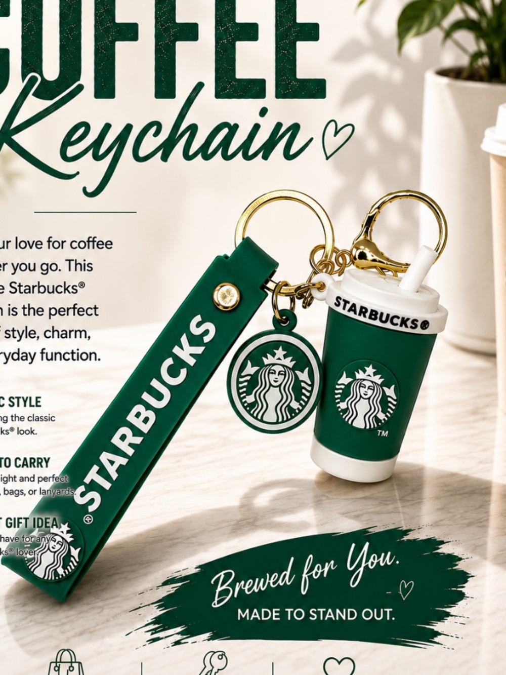 Coffee Run Keychain - Picture 2 of 2